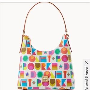 Dooney & Bourke Multicolor Art Deco Hobo Bag, NWT